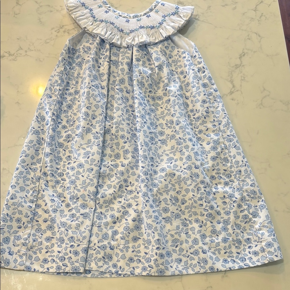The Beaufort Bonnet Floral Blue and White Dress